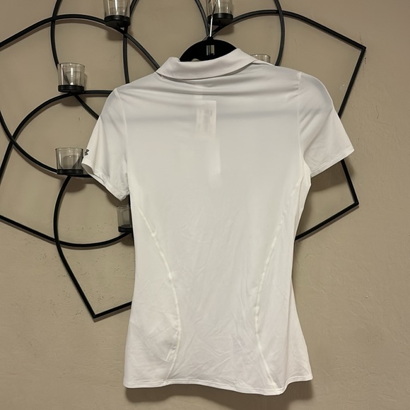 NWT The Diplomat Golf Course Under Armour Women’s White Polo Top Shirt XS - Picture 5 of 9